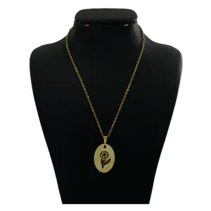 گردنبند نقره زنانه دلی جم طرح نماد گل اکتبر کد D 570