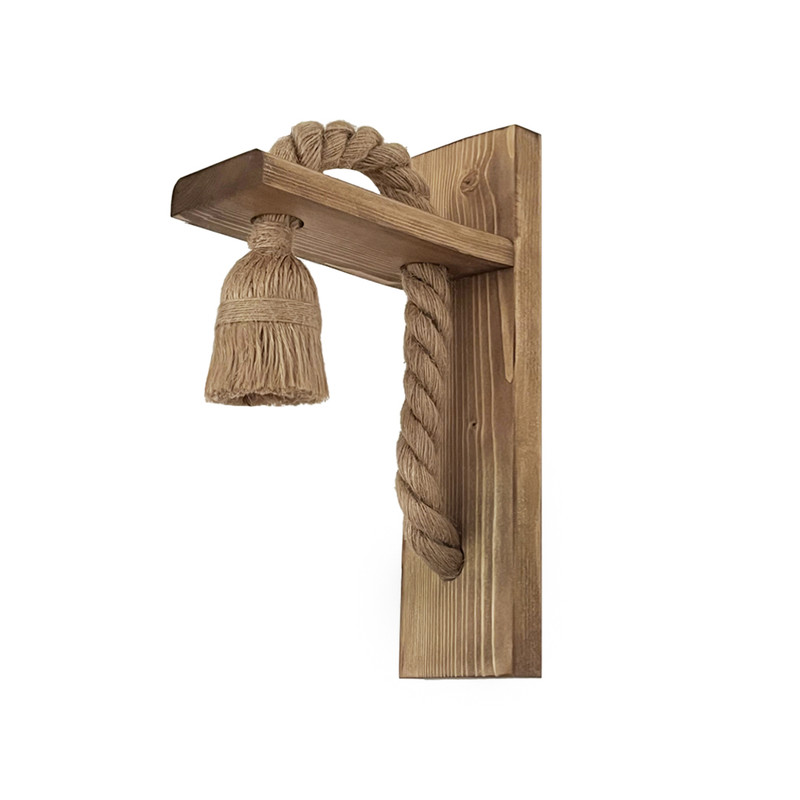 چراغ دیواری مدل چوبی کنفی کد ED004WL