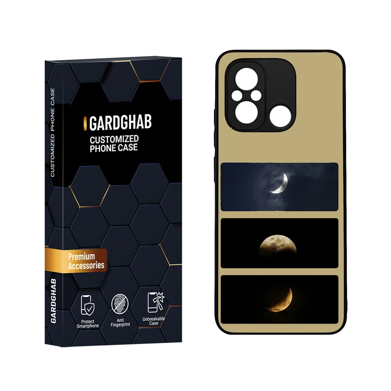 کاور گارد قاب مدل دورژله ای کهکشان مناسب برای گوشی موبایل شیائومی Poco C55 / Redmi 12c