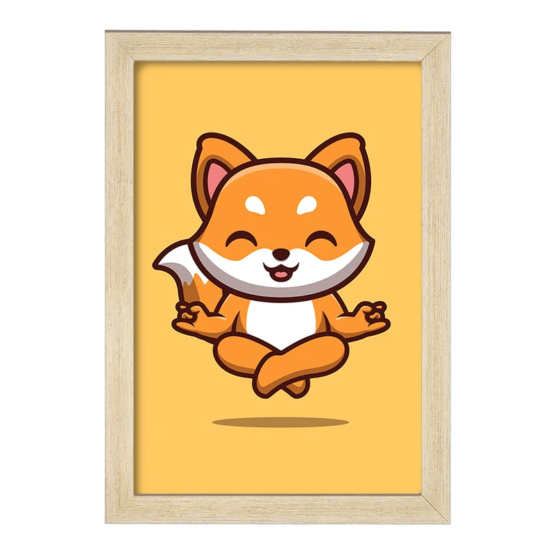 تابلو خندالو مدل حیوانات بامزه روباه کد 29447