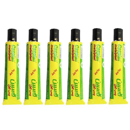 چسب آهن کاسپین مدل Metal plast New حجم 100 میلی لیتر بسته 6 عددی 