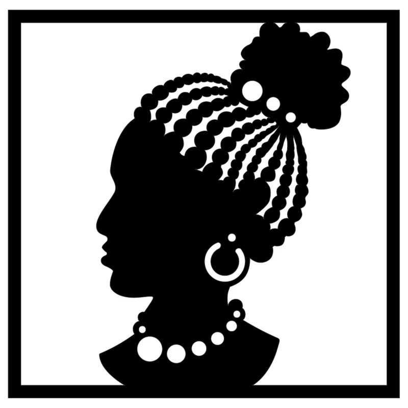 دیوارکوب چوبی طرح زن و دختر آفریقایی مدل B1040-2929