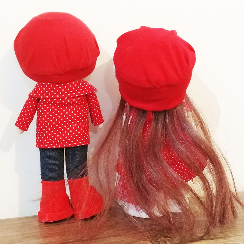 عروسک طرح روسی ارتفاع 21 سانتی متر مجموعه 2 عددی