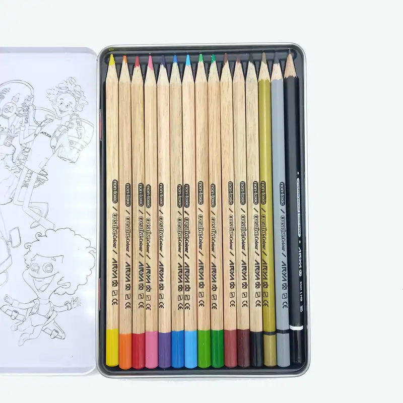 مداد رنگی 15رنگ آریا مدل 3021 طرح کشتی