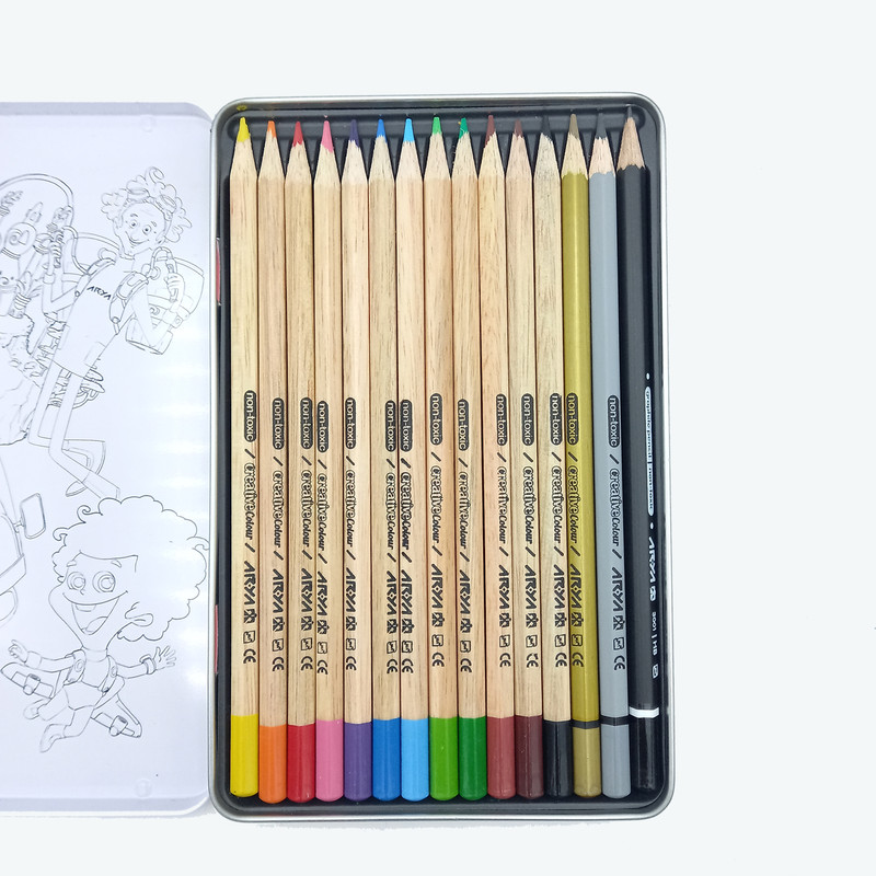 مداد رنگی 15رنگ آریا طرح فضانورد مدل 3021