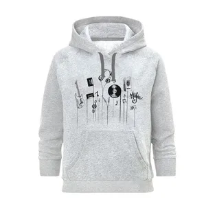 هودی زنانه مدل موسیقی کد J233 رنگ طوسی