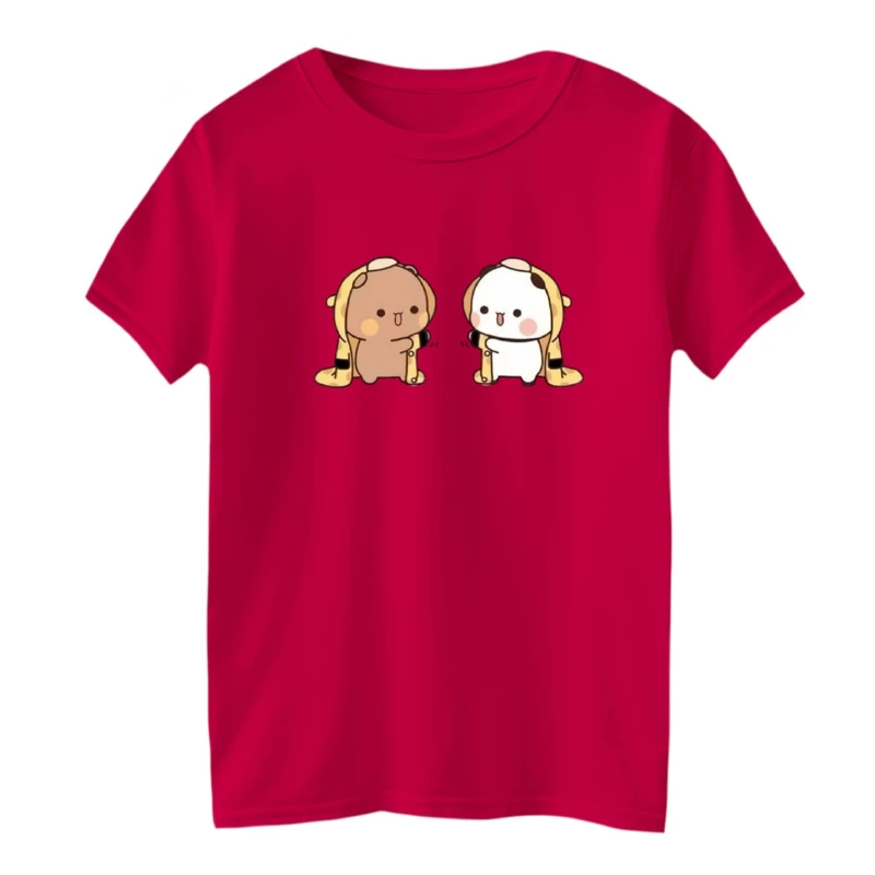 تی شرت آستین کوتاه یقه گرد بچگانه مدل خرس های بامزه