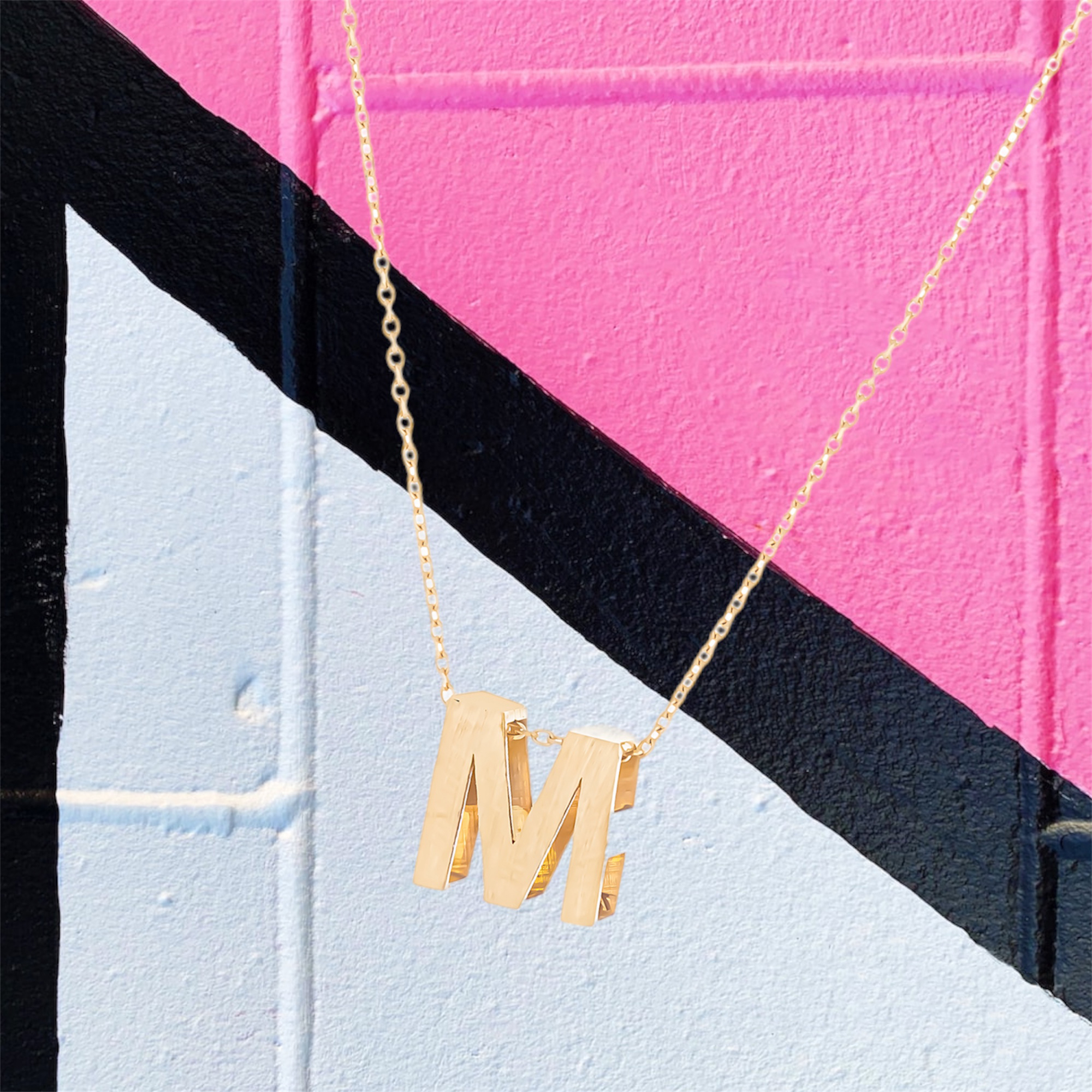 گردنبند طلا 18 عیار زنانه مدل DNTC7-22d طرح حرف M