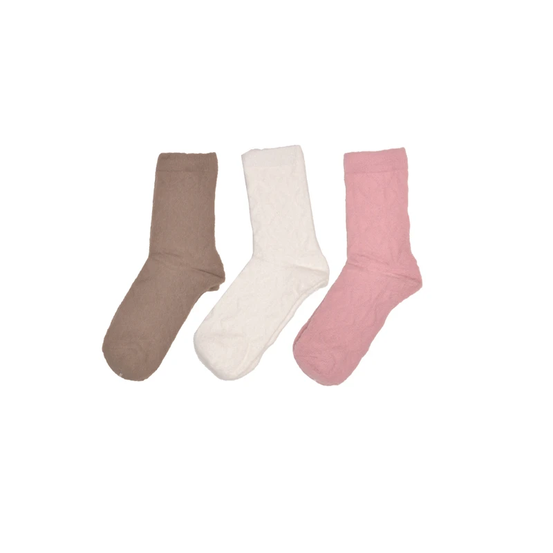 جوراب ساق بلند زنانه مدل پشمی بسته 3 عددی