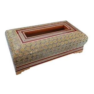 جعبه دستمال کاغذی خاتم کاری مدل K009
