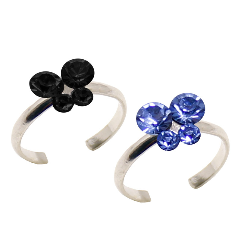 بند انگشتی زنانه طرح پروانه کد RKH_1167 بسته دو عددی