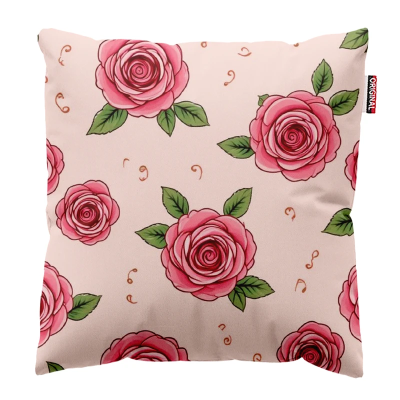 کوسن پاد آفرین طرح گل کد 4905 سایز 30*30 سانتی متر