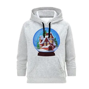 هودی زنانه مدل گوی برفی کد B159 رنگ طوسی