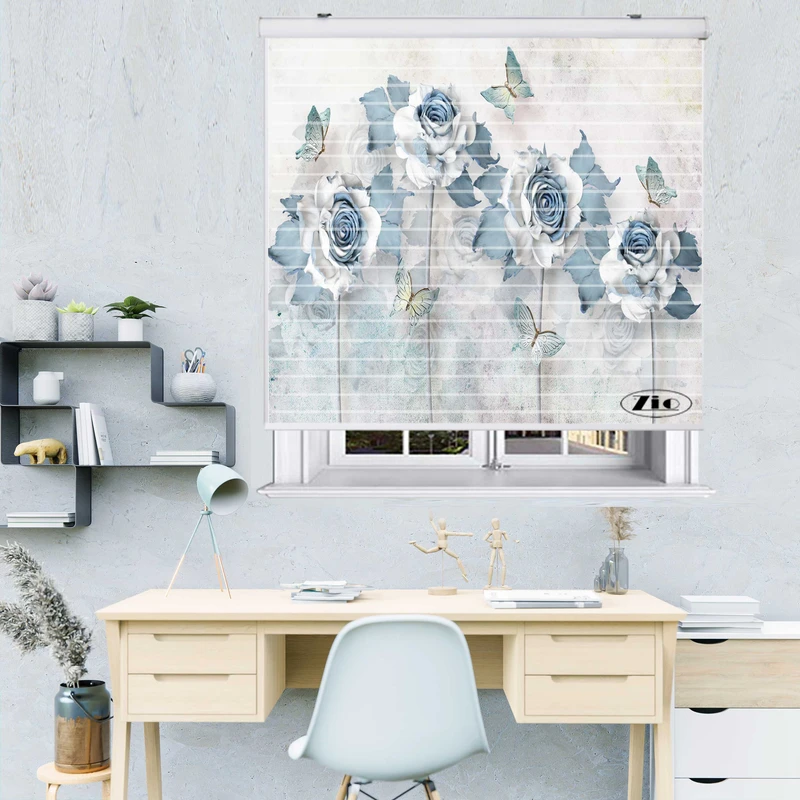 پرده زبرا زیو  مدل سیلوئت 3D1146 سایز 150x150 سانتی متر