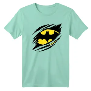 تی شرت آستین کوتاه بچگانه مدل بتمن کد ۶ رنگ سبز روشن