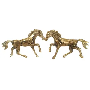 دکوری برنجی مدل اسب کد S-4131 بسته دو عددی