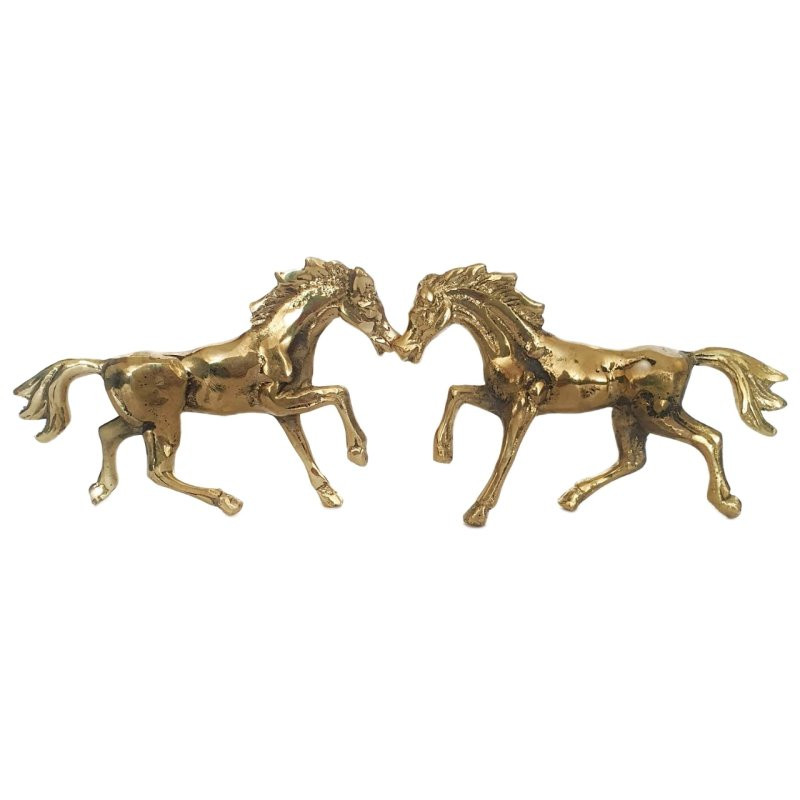دکوری برنجی مدل اسب کد S-4131 بسته دو عددی