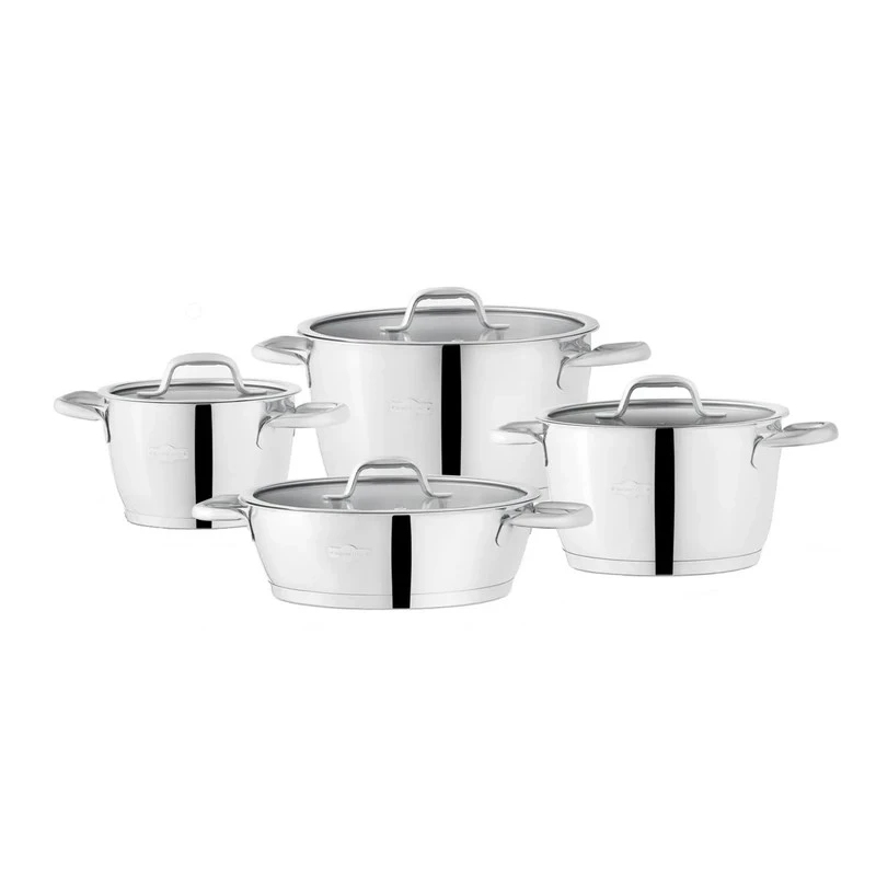 سرویس قابلمه و تابه استیل 8 پارچه مادام کوکو  مدل Nova Cookware Set - OFF 