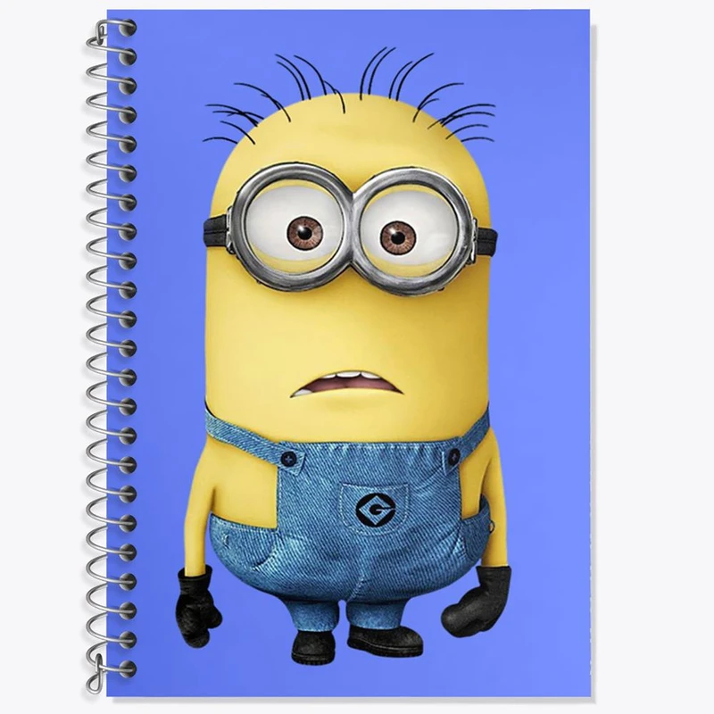 دفتر زبان 50 برگ خندالو مدل سه خط طرح مینیون Minions کد 2449