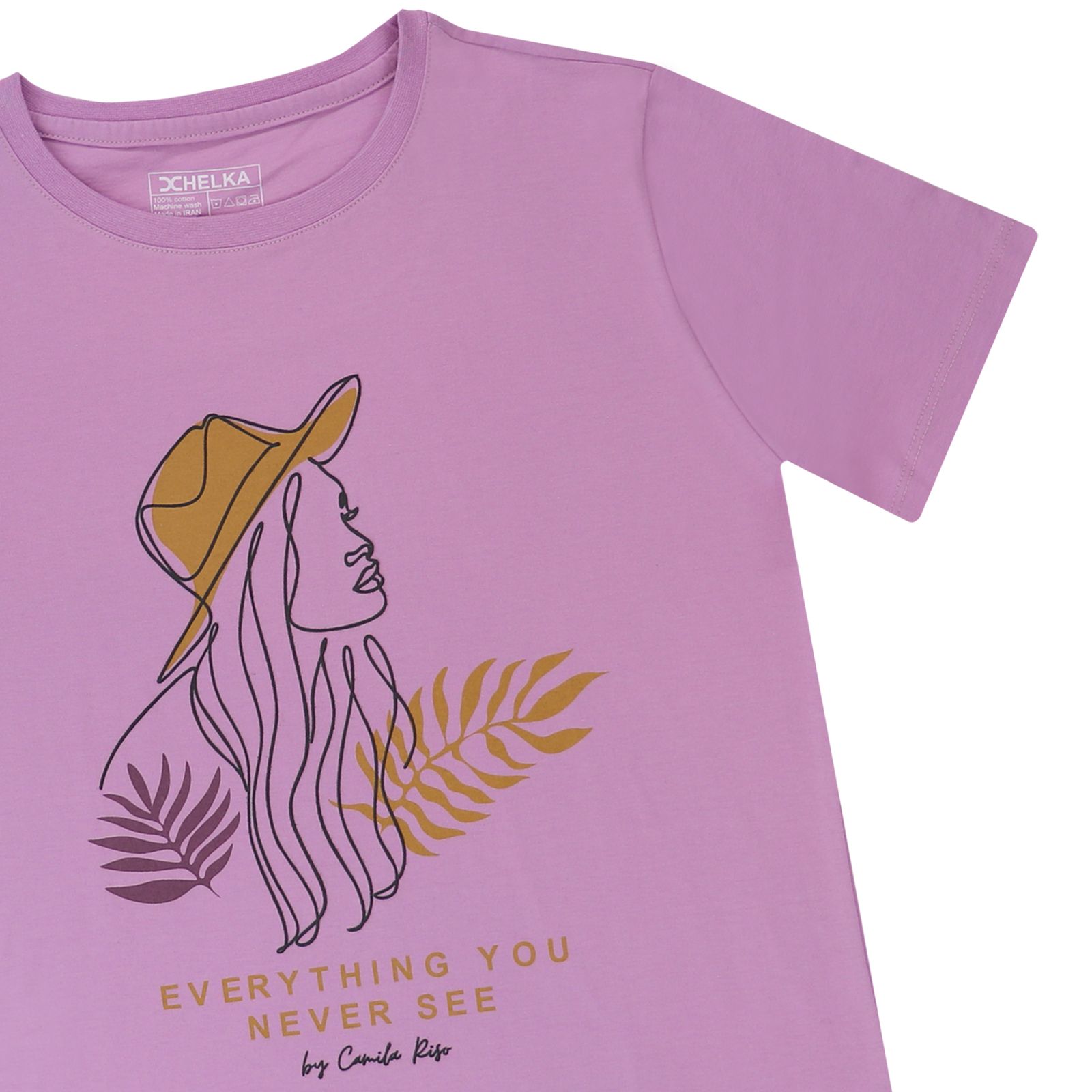 تی شرت آستین کوتاه زنانه هلکاپاژ مدل دختر جذاب - - 2