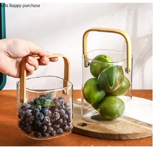 ظرف یخ مدل مربع دسته بامبو کد 1369n at1529