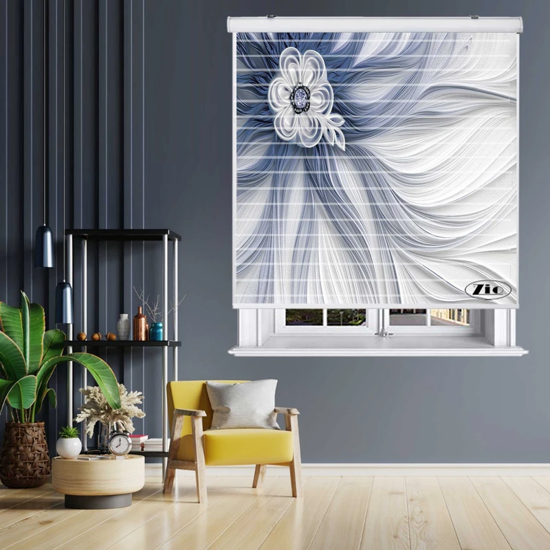 پرده زبرا مدل 3D1013 سایز 150x150 سانتی متر