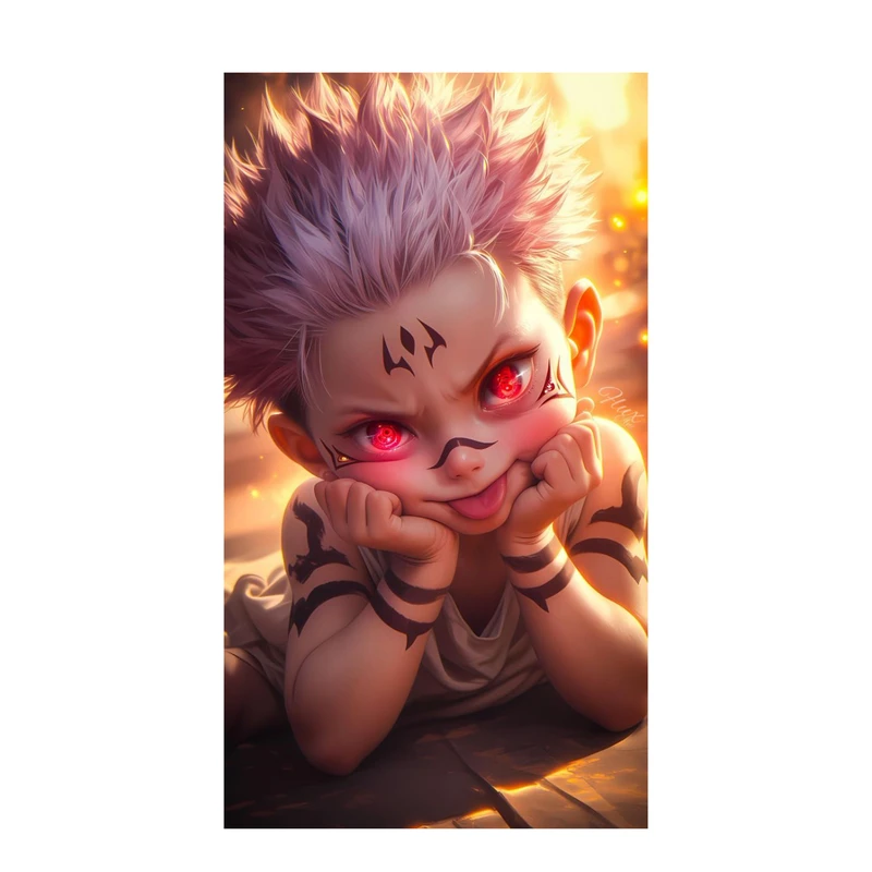 استیکر لپ تاپ و موبایل مدل انیمه طرح جوجوتسو کایسن ریومن سوکونا jujutsu kaisen ryomen sukuna کد 616