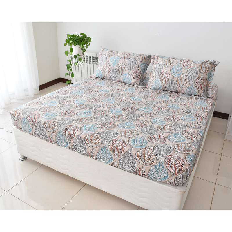 سرویس ملحفه بومرنگ مدل 3Dleaf-160 دونفره 3 تکه