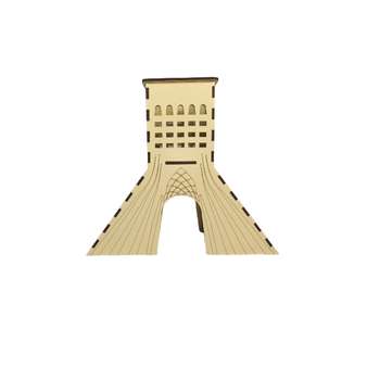 جامدادی رومیزی چوب آرا مدل برج آزدی
