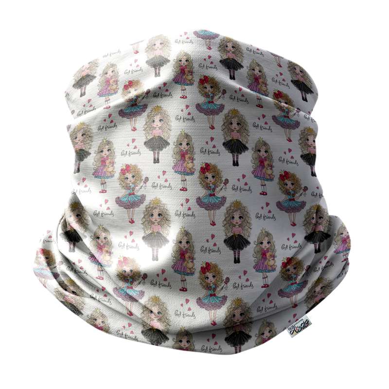 دستمال سر و گردن هزاردستان طرح دختر زیبا مدل das80