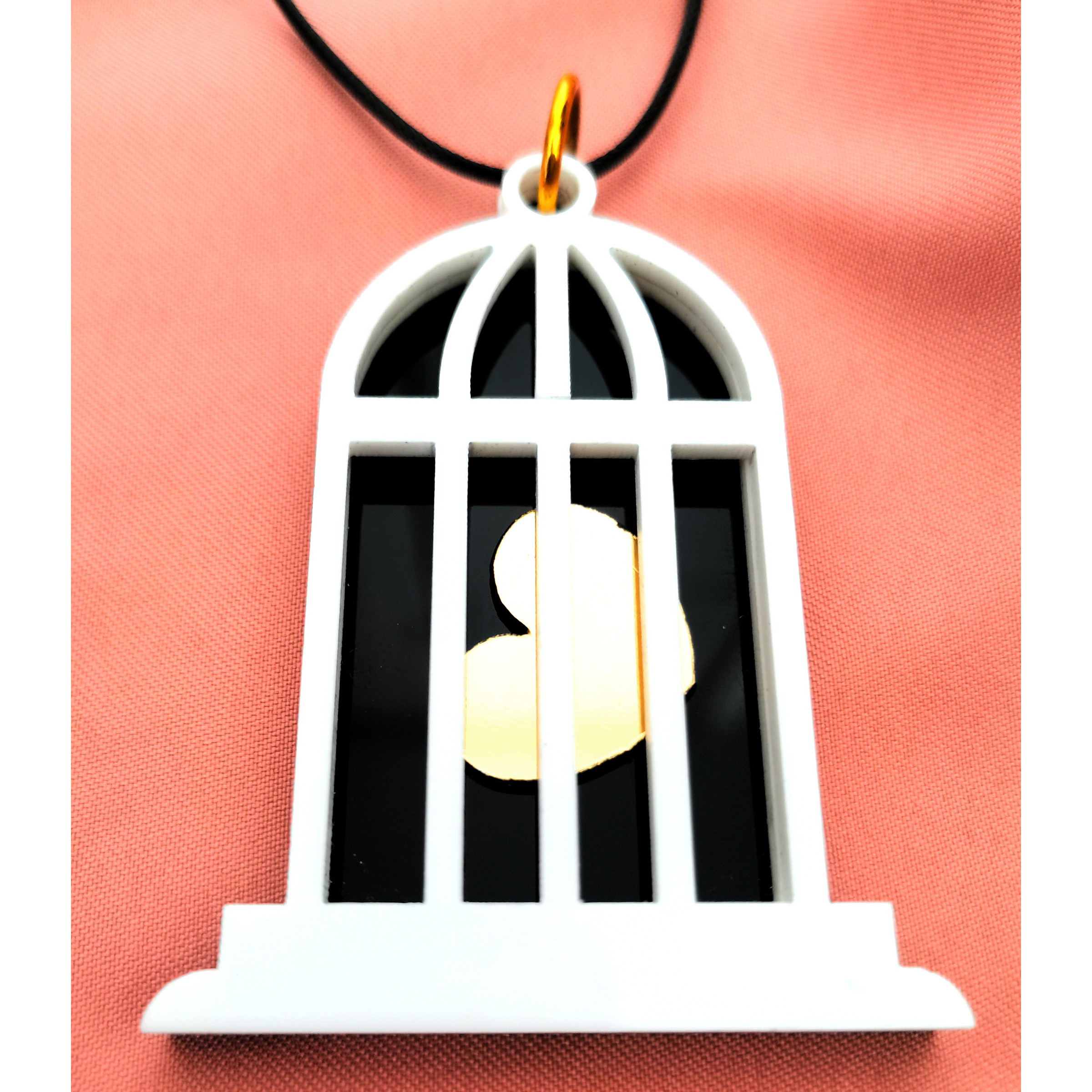 گردنبند دخترانه طرح قفس