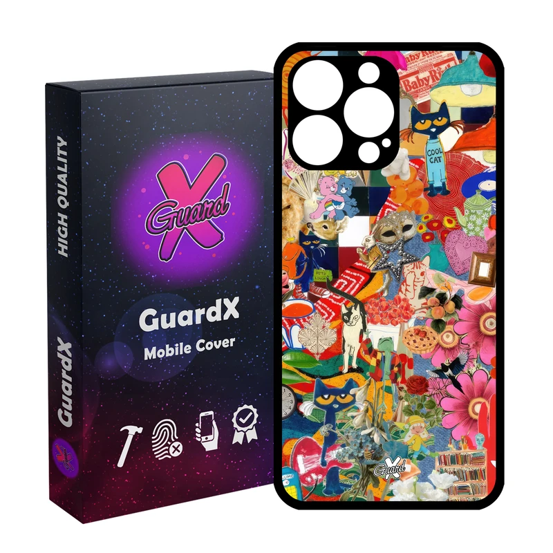 کاور گارد ایکس طرح کلاژ مدل Glass10576 مناسب برای گوشی موبایل اپل iPhone 14 Pro Max