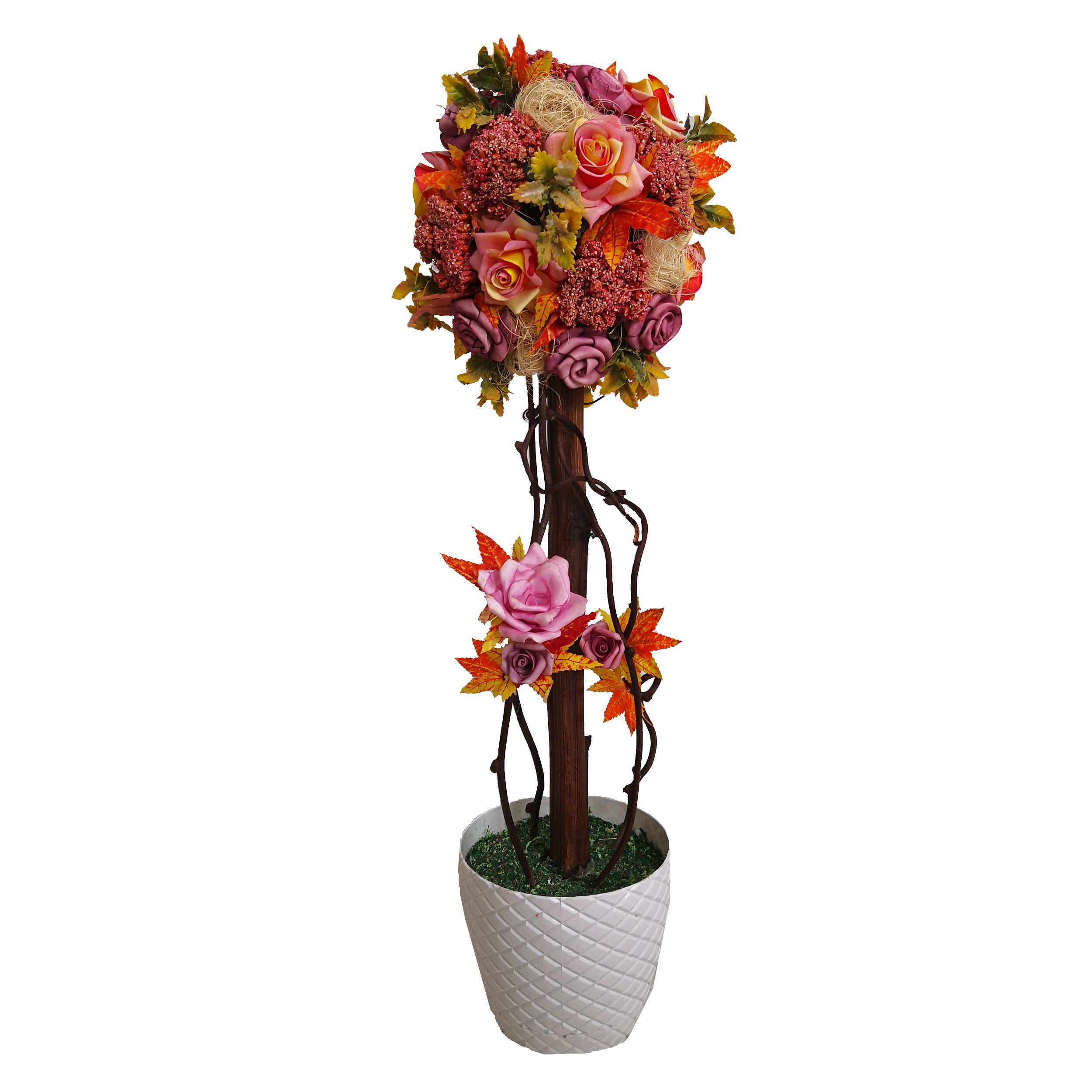 گلدان به همراه گل مصنوعی دکوفلاورز مدل 556