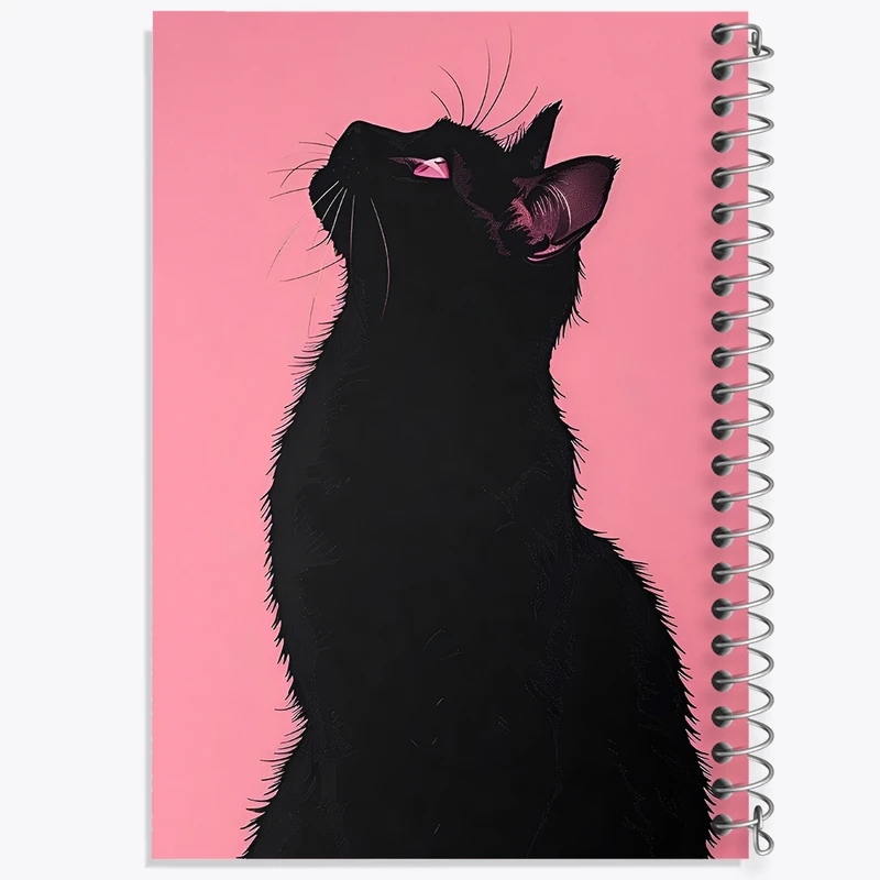 دفتر مشق 50 برگ خندالو طرح گربه (Cat) کد N2945