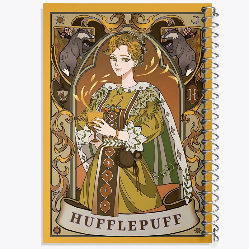 دفتر شطرنجی 50 برگ خندالو طرح هافلپاف هری پاتر (Harry Potter) کد N2435