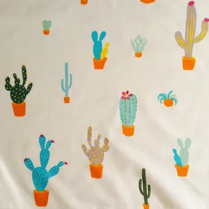 پارچه لباس مدل پنبه ای طرح کاکتوس 