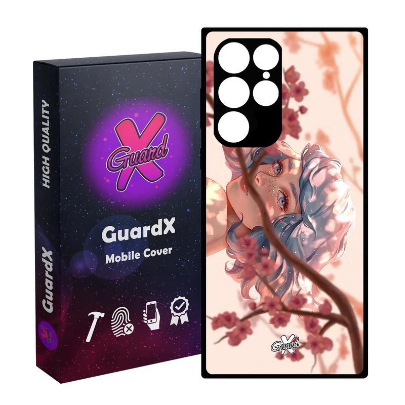 کاور گارد ایکس طرح Girl مدل Glass10007 مناسب برای گوشی موبایل سامسونگ Galaxy S23 Ultra