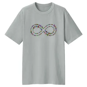 تی شرت  آستین کوتاه لانگ زنانه مدل بی نهایت کد LL47 رنگ طوسی