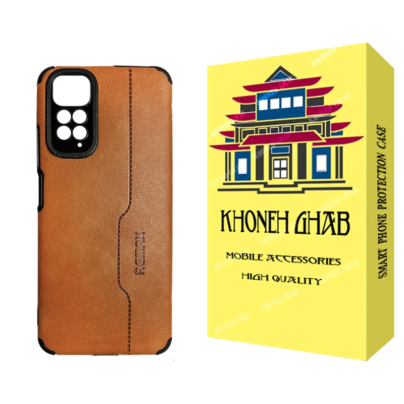 کاور خونه قاب مدل چرم طرح REMAX مناسب برای گوشی موبایل شیائومی Redmi Note 11 / Note 11S