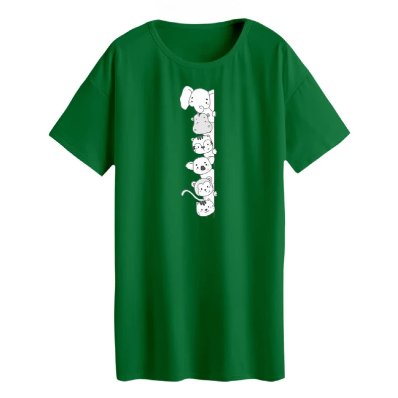 تی شرت لانگ زنانه مدل دوستان بامزه کد 2