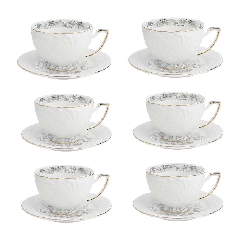 سرویس چای خوری 12 پارچه 6 نفره شاهین مدل dantella e