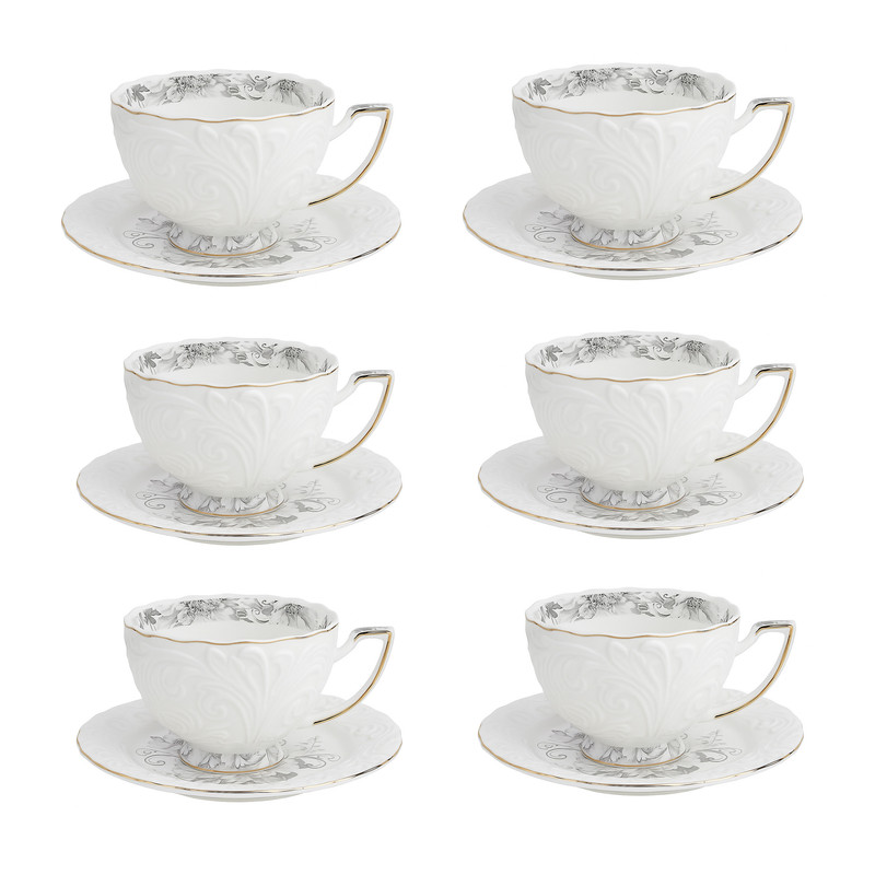 سرویس چای خوری 12 پارچه 6 نفره شاهین مدل dantella e