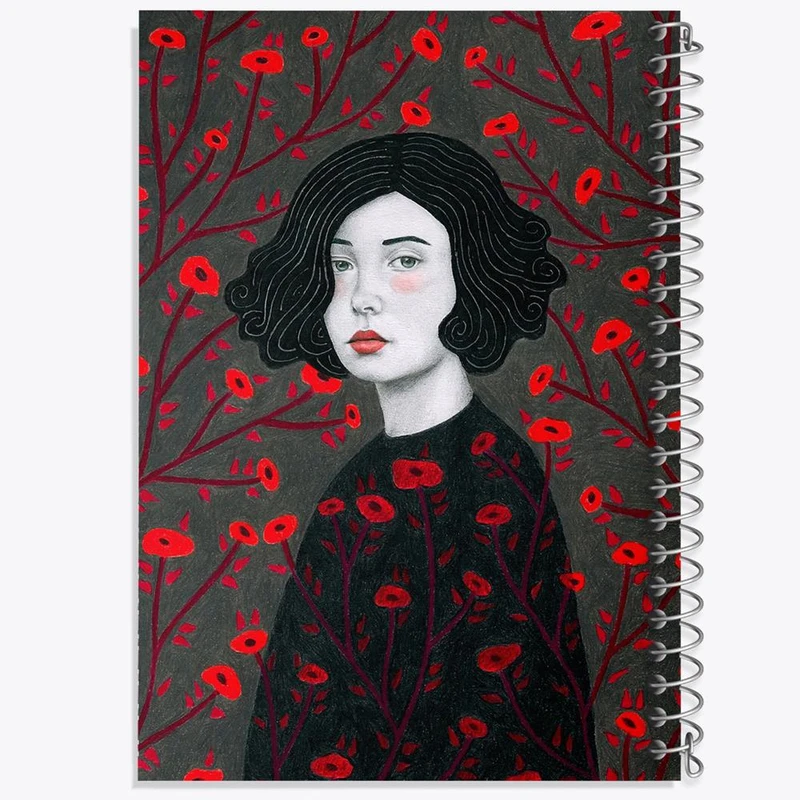 دفتر ژورنال نویسی 50 برگ خندالو مدل نقطه ای طرح دخترانه کد 25640