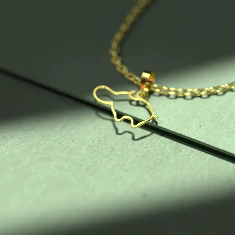 گردنبند طلا 18 عیار زنانه مدوپد مدل اسب آبی کد B3-1-1293