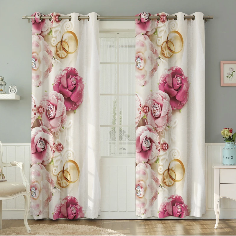 پرده نیروانا طرح گل  مدل مخمل کد 8708 سایز 140×280 سانتی متر