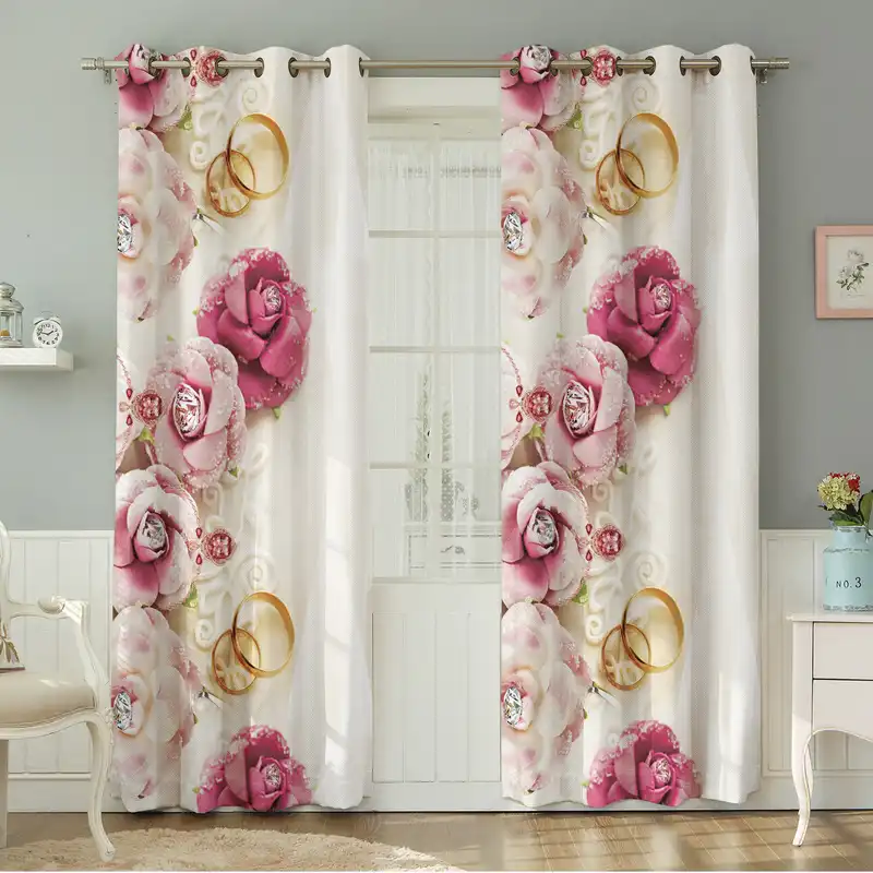 پرده نیروانا طرح گل مدل مخمل کد 8708 سایز 140×280 سانتی متر