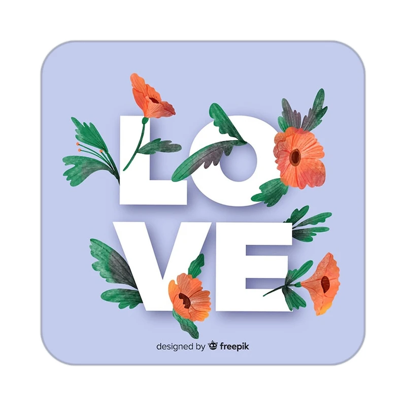 زیر لیوانی کاکتی طرح عاشقانه مدل mp39319