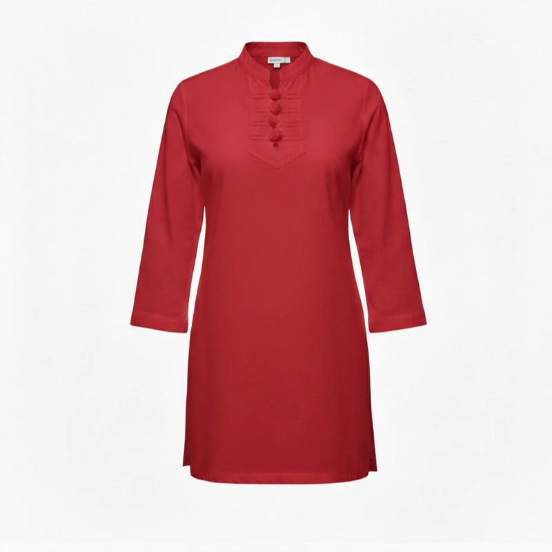 تونیک آستین بلند زنانه مدل جلو گره