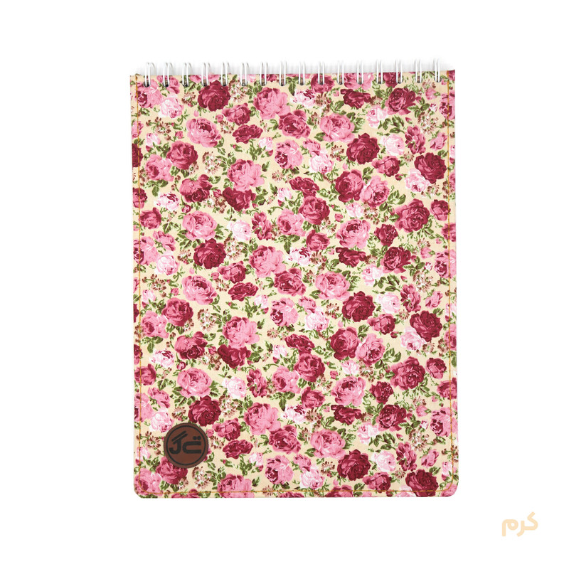 دفتر طراحی 80 برگ مدل کرافت طرح گل گلی