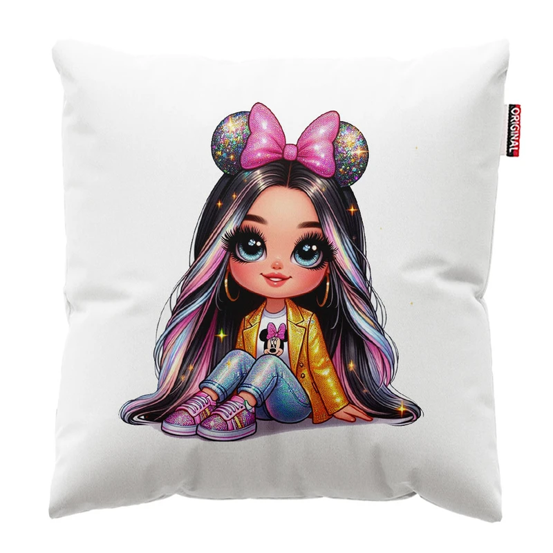  کوسن پاد آفرین طرح دختر کوچولو کد 3457 سایز 30*30 سانتی متر